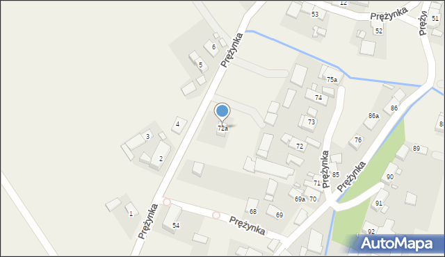 Prężynka, Prężynka, 72a, mapa Prężynka