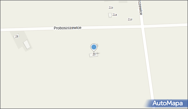 Proboszczewice, Proboszczewice, 20, mapa Proboszczewice