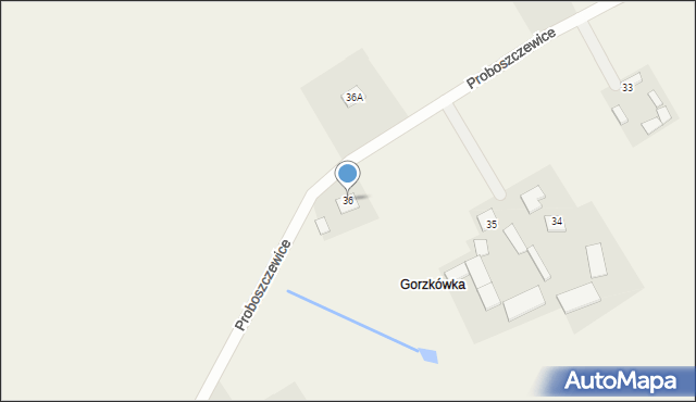 Proboszczewice, Proboszczewice, 36, mapa Proboszczewice