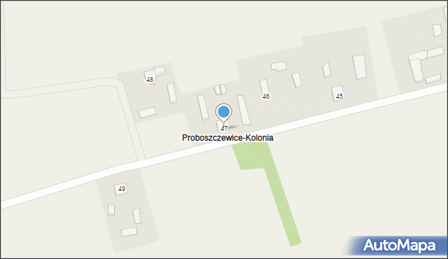 Proboszczewice, Proboszczewice, 47, mapa Proboszczewice