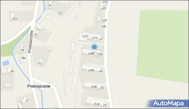 Proboszczów, Proboszczów, 148A, mapa Proboszczów
