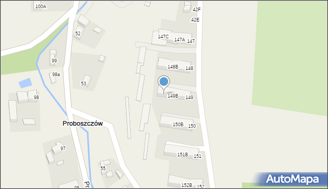 Proboszczów, Proboszczów, 149C, mapa Proboszczów