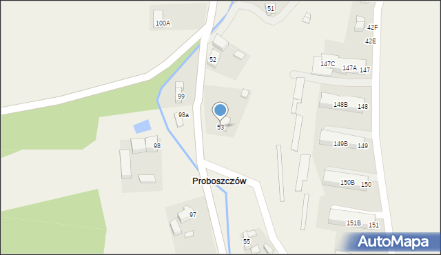 Proboszczów, Proboszczów, 53, mapa Proboszczów