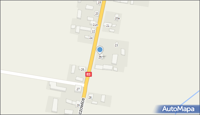 Proboszczowice, Proboszczowice, 25, mapa Proboszczowice