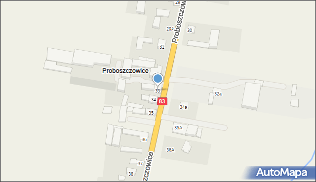 Proboszczowice, Proboszczowice, 33, mapa Proboszczowice