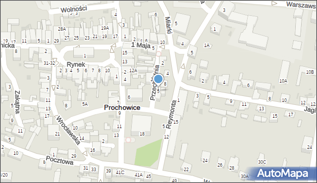 Prochowice, Przechodnia, 5, mapa Prochowice