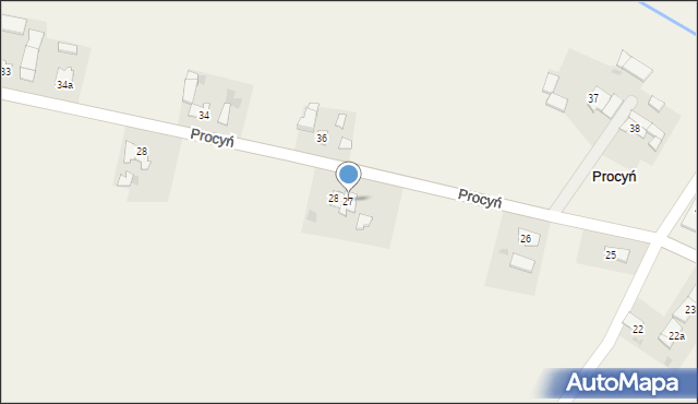 Procyń, Procyń, 27, mapa Procyń