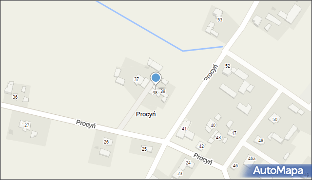 Procyń, Procyń, 38a, mapa Procyń