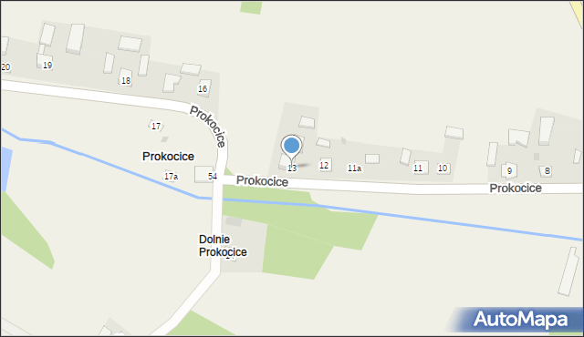 Prokocice, Prokocice, 13, mapa Prokocice