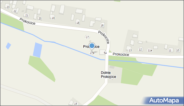 Prokocice, Prokocice, 17a, mapa Prokocice