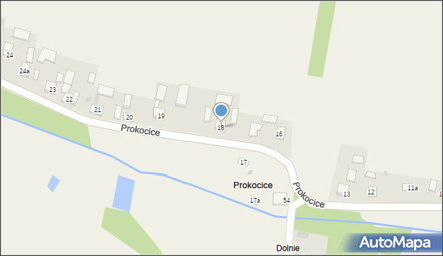 Prokocice, Prokocice, 18, mapa Prokocice