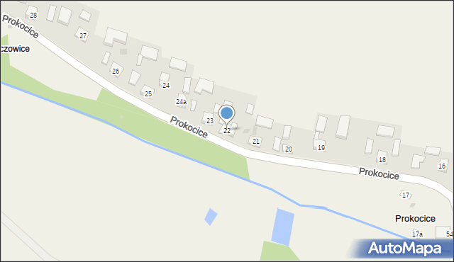 Prokocice, Prokocice, 22, mapa Prokocice