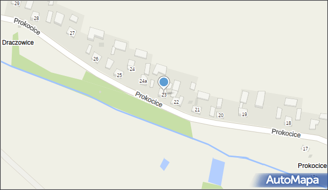 Prokocice, Prokocice, 23, mapa Prokocice