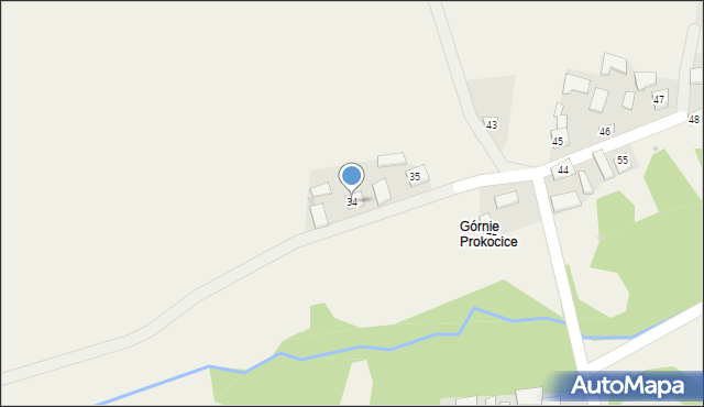 Prokocice, Prokocice, 34, mapa Prokocice