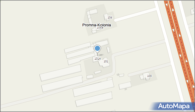 Promna-Kolonia, Promna-Kolonia, 103, mapa Promna-Kolonia