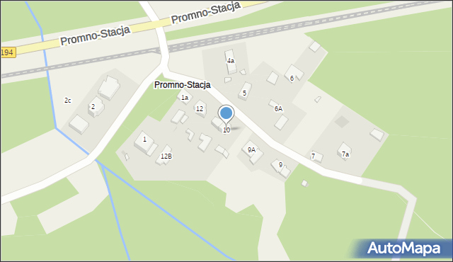 Promno-Stacja, Promno-Stacja, 10, mapa Promno-Stacja