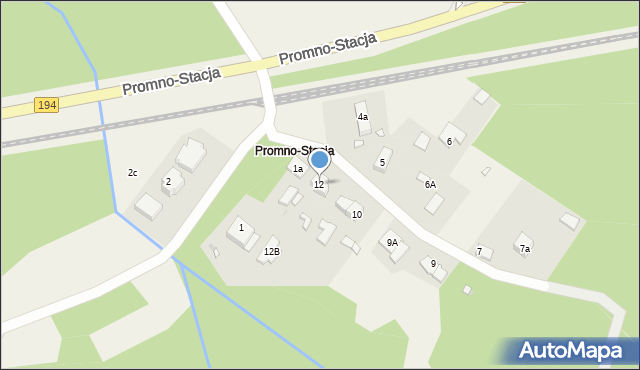 Promno-Stacja, Promno-Stacja, 12, mapa Promno-Stacja