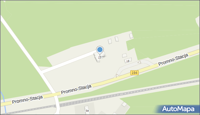 Promno-Stacja, Promno-Stacja, 13, mapa Promno-Stacja
