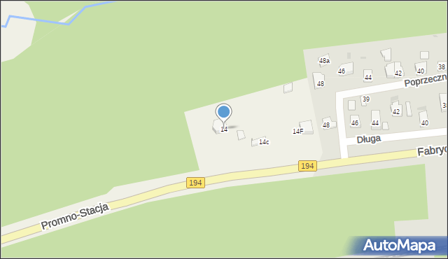 Promno-Stacja, Promno-Stacja, 14, mapa Promno-Stacja