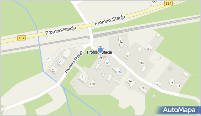 Promno-Stacja, Promno-Stacja, 1a, mapa Promno-Stacja