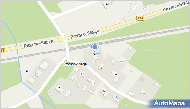 Promno-Stacja, Promno-Stacja, 4a, mapa Promno-Stacja