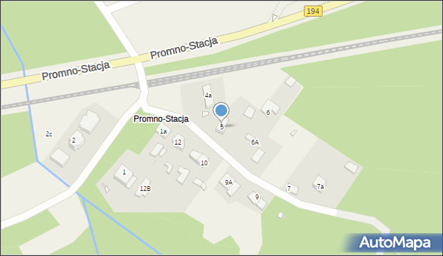 Promno-Stacja, Promno-Stacja, 5, mapa Promno-Stacja