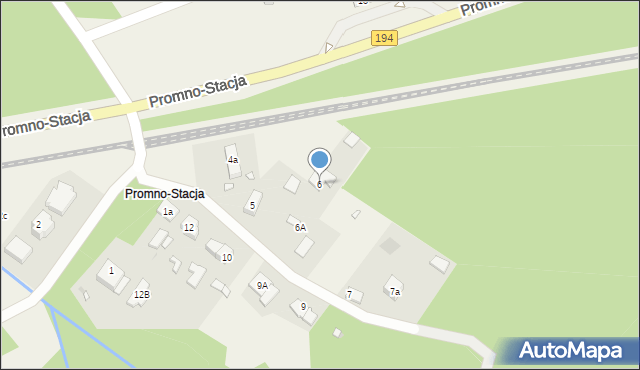 Promno-Stacja, Promno-Stacja, 6, mapa Promno-Stacja