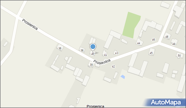 Prosienica, Prosienica, 40, mapa Prosienica