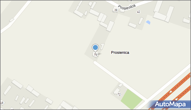Prosienica, Prosienica, 73, mapa Prosienica
