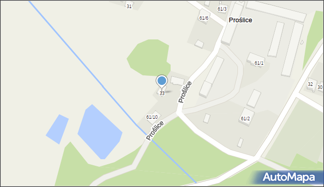 Proślice, Proślice, 33, mapa Proślice