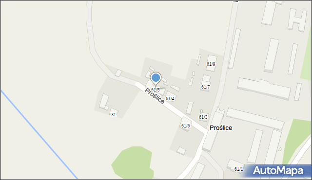 Proślice, Proślice, 61/5, mapa Proślice