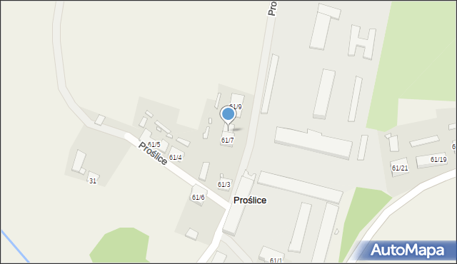 Proślice, Proślice, 61/8, mapa Proślice