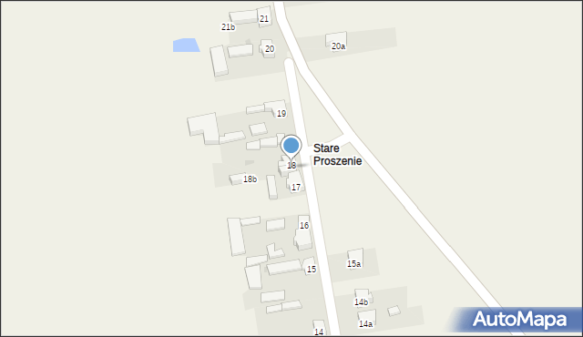 Proszenie, Proszenie, 18A, mapa Proszenie