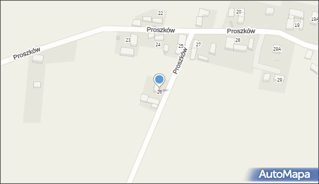 Proszków, Proszków, 26, mapa Proszków