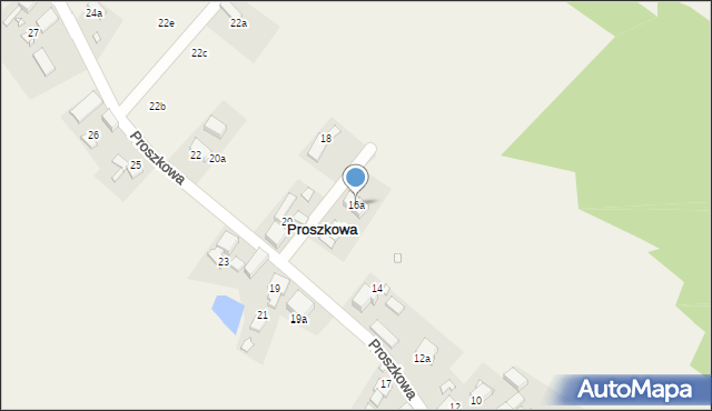 Proszkowa, Proszkowa, 16a, mapa Proszkowa