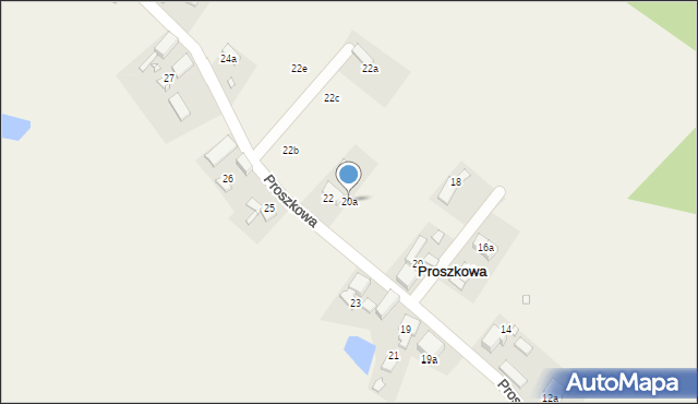 Proszkowa, Proszkowa, 20a, mapa Proszkowa