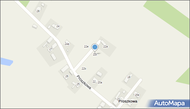 Proszkowa, Proszkowa, 22c, mapa Proszkowa