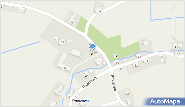 Proszowa, Proszowa, 18, mapa Proszowa