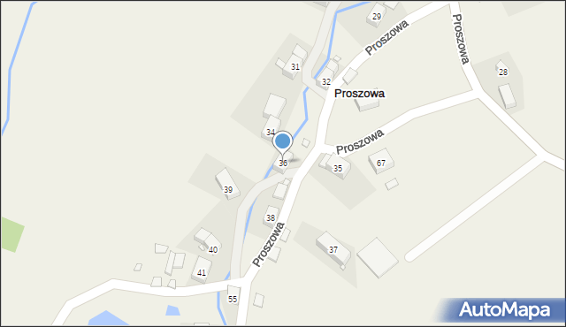 Proszowa, Proszowa, 36, mapa Proszowa