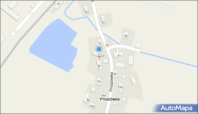 Proszówka, Proszówka, 58, mapa Proszówka