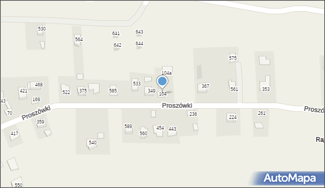 Proszówki, Proszówki, 104, mapa Proszówki