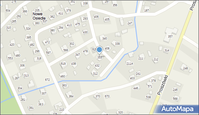 Proszówki, Proszówki, 333, mapa Proszówki