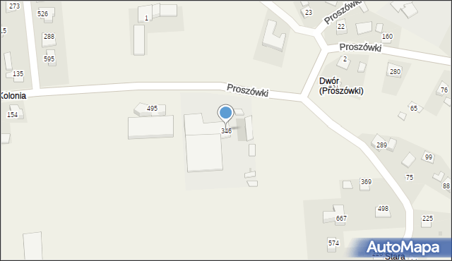 Proszówki, Proszówki, 346, mapa Proszówki