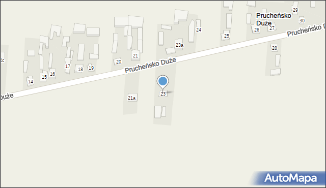 Prucheńsko Duże, Prucheńsko Duże, 23, mapa Prucheńsko Duże