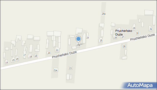 Prucheńsko Duże, Prucheńsko Duże, 23a, mapa Prucheńsko Duże