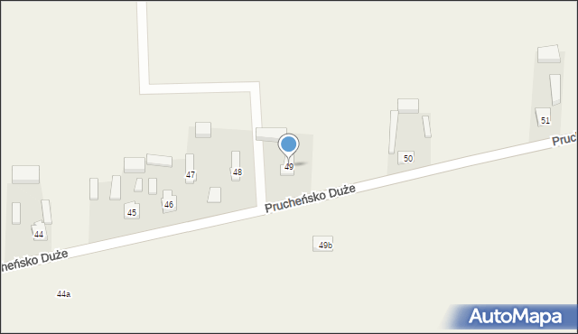Prucheńsko Duże, Prucheńsko Duże, 49, mapa Prucheńsko Duże