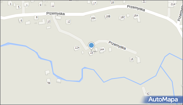 Pruchnik, Przemyska, 14, mapa Pruchnik