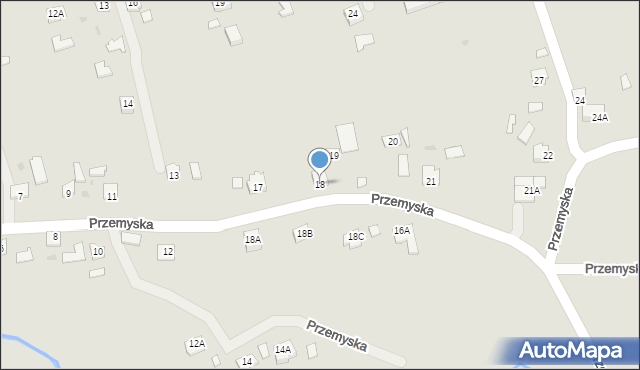 Pruchnik, Przemyska, 18, mapa Pruchnik