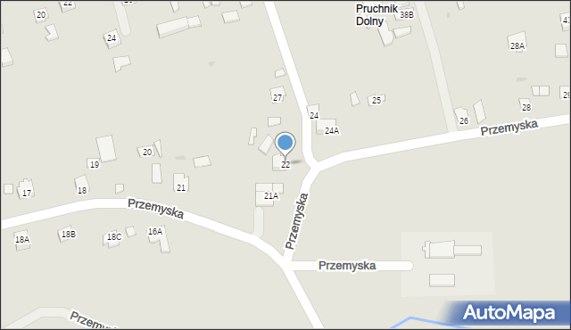 Pruchnik, Przemyska, 22, mapa Pruchnik