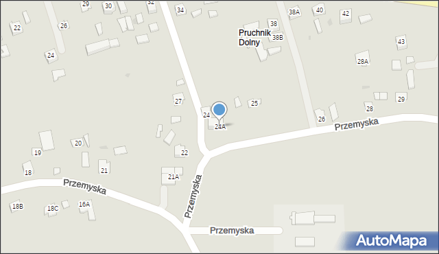 Pruchnik, Przemyska, 24A, mapa Pruchnik